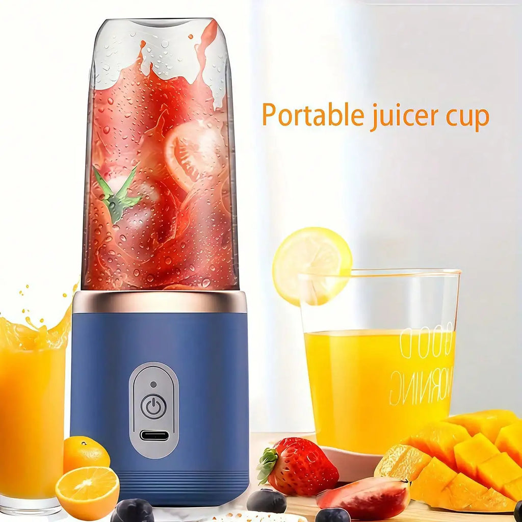 1 Pack 2 Cup Portable Blender Juicer with 6 Blades for Smoothies Vegetable Juices Kitchen Accessory Health Gift